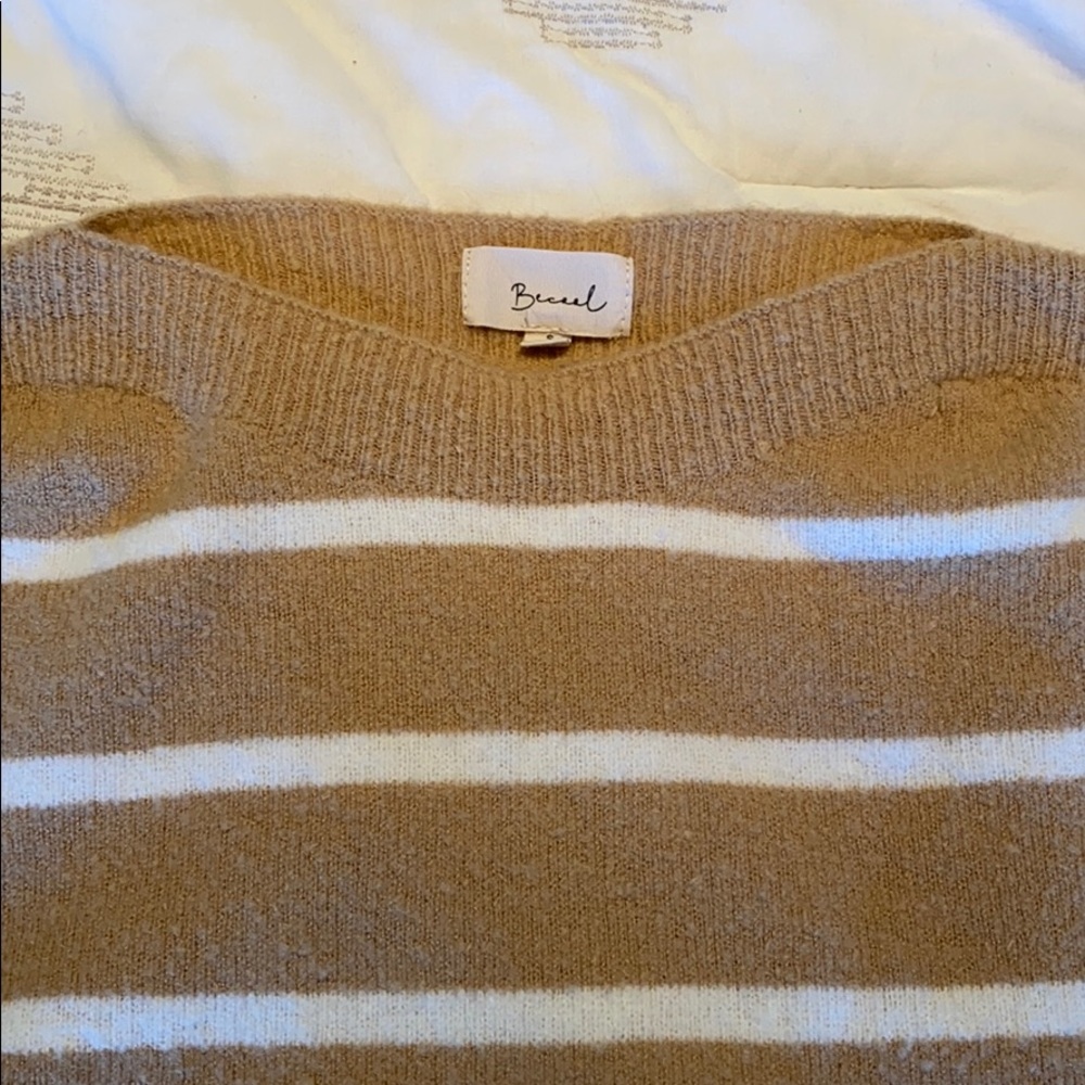 Tan, cozy sweater, very soft